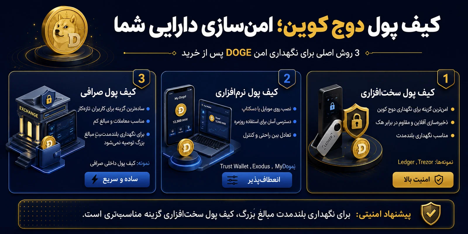 کیف پول دوج کوین؛ امنسازی دارایی شما