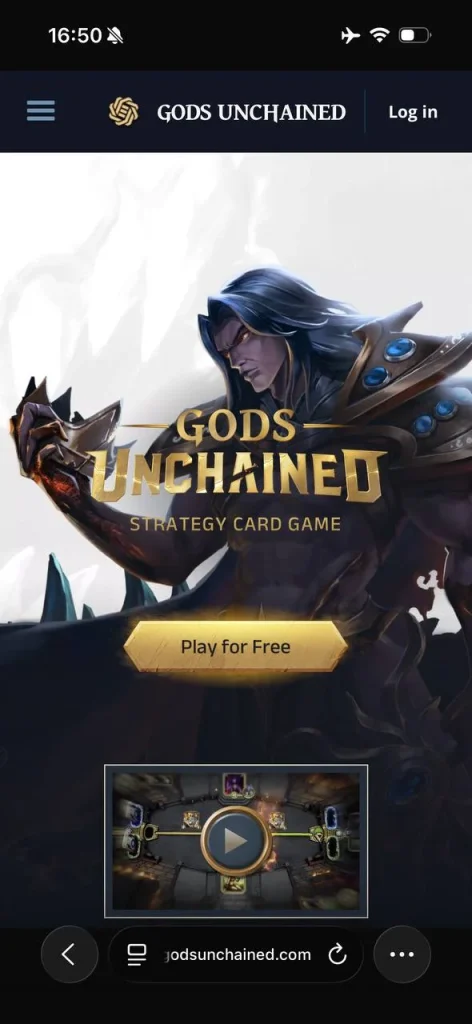 نمایی از بازی کارتی Gods Unchained