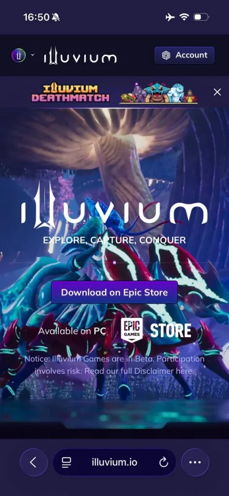نمایی از محیط بازی Illuvium