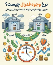 اینفوگرافیک تعریف نرخ بهره فدرال رزرو و سازوکار اثرگذاری آن